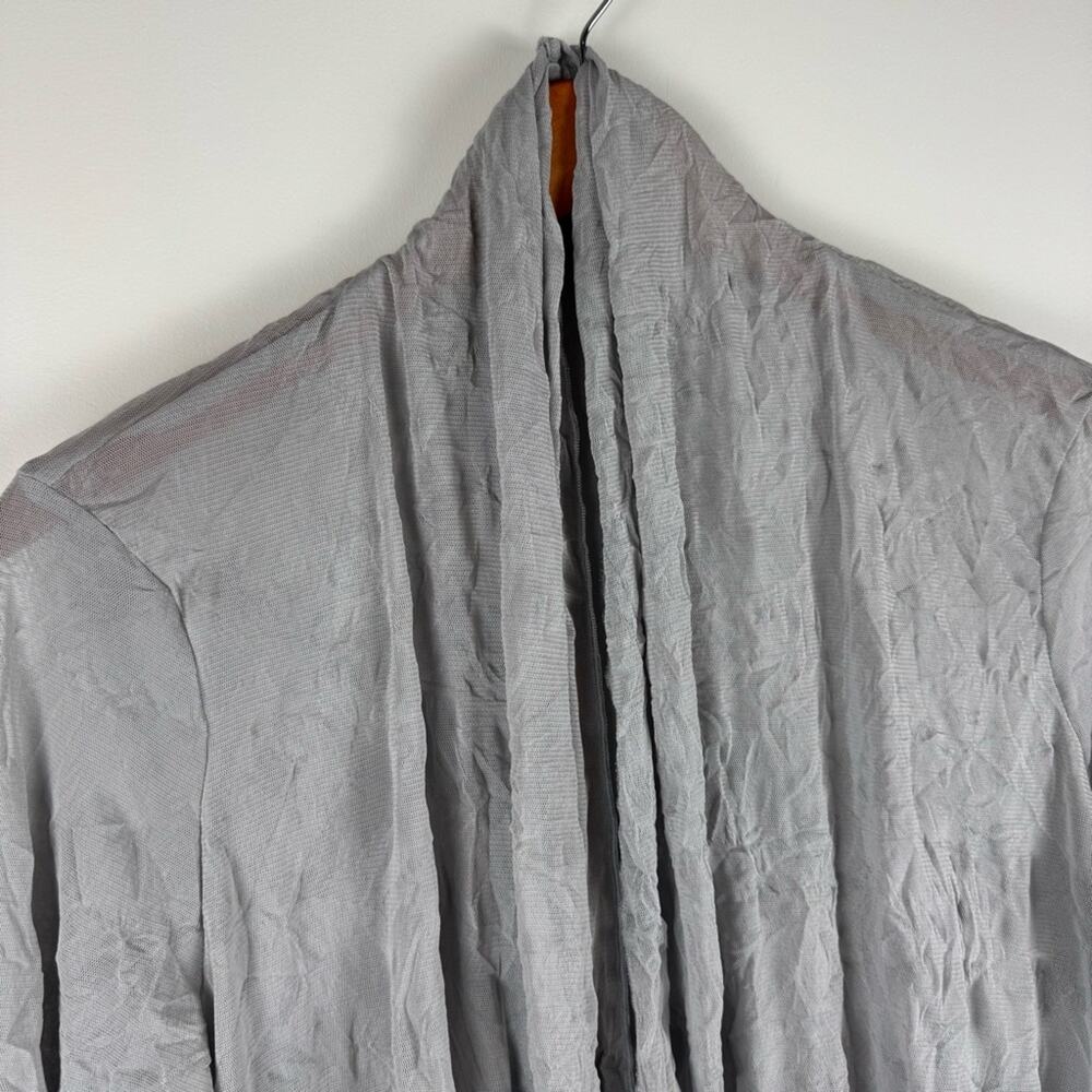 By JJ Gray/Silver Crinkled Long Lightweight Women’s Cardigan M - Picture 2 of 10